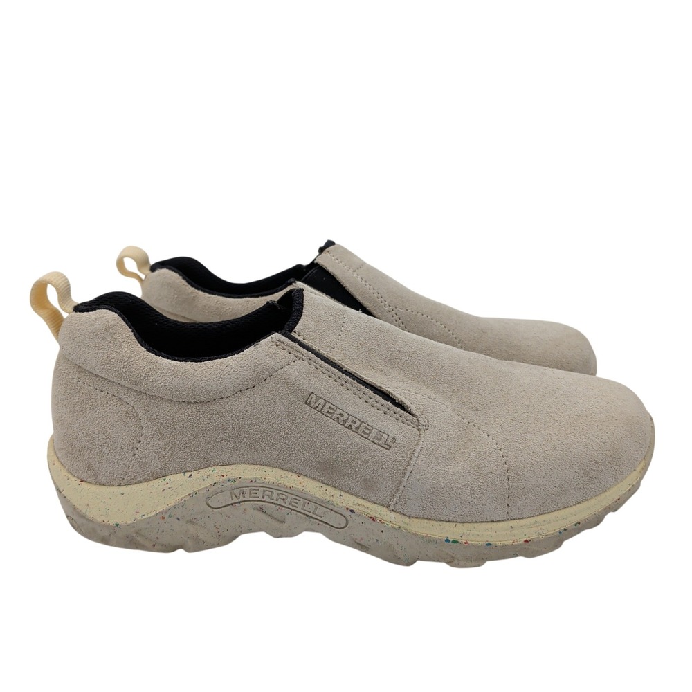 Merrell Jungle Moc Beige Suede Slip On Walking Shoes MK265358 Mens 5M Womens 6